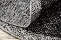 TEPPICH SISAL FLOORLUX 20401 Rahmen KREIS schwarz / silber 