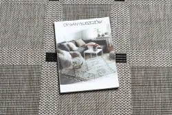 TEPPICH SISAL FLOORLUX 20079 Quadrate silber / schwarz 