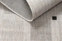 TEPPICH SISAL FLOORLUX 20079 Quadrate silber / schwarz 
