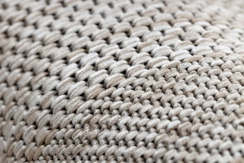TEPPICH SISAL FLOORLUX 20079 Quadrate silber / schwarz 