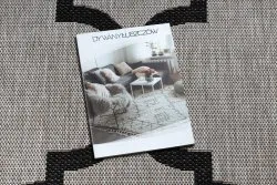 TEPPICH SISAL FLOORLUX 20608 Marokkanisches Spalier, Trellis silber / schwarz 