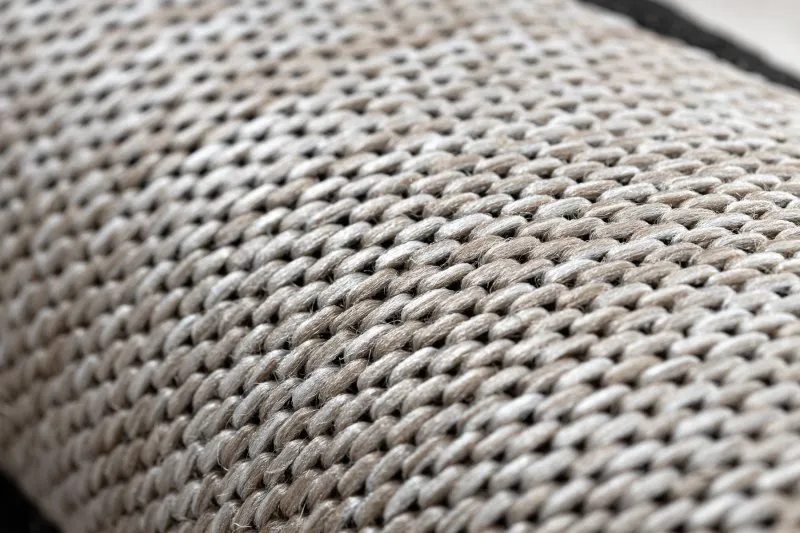 TEPPICH SISAL FLOORLUX 20608 Marokkanisches Spalier, Trellis silber / schwarz 
