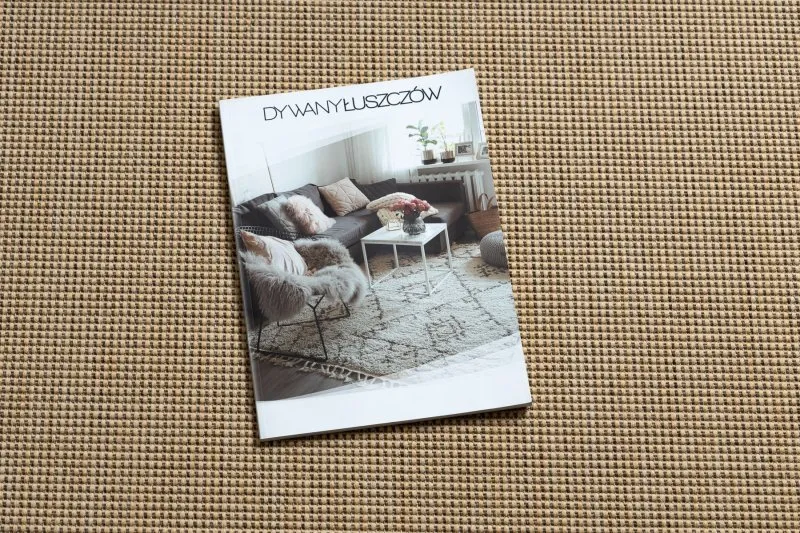 TEPPICH SISAL FLOORLUX 20580 eben, glatt, einfarbig - natural / Kaffee