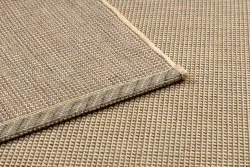 TEPPICH SISAL FLOORLUX 20580 eben, glatt, einfarbig - natural / Kaffee