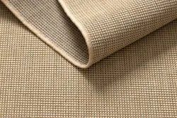 TEPPICH SISAL FLOORLUX 20580 eben, glatt, einfarbig - natural / Kaffee