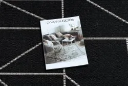TEPPICH SISAL FLOORLUX 20605 schwarz / silber DREIECKE, GEOMETRISCH