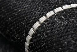 TEPPICH SISAL FLOORLUX 20605 schwarz / silber DREIECKE, GEOMETRISCH