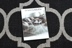 TEPPICH SISAL FLOORLUX 20608 Marokkanisches Spalier, Trellis schwarz / silber 