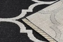TEPPICH SISAL FLOORLUX 20608 Marokkanisches Spalier, Trellis schwarz / silber 