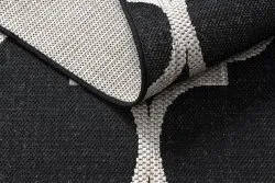 TEPPICH SISAL FLOORLUX 20608 Marokkanisches Spalier, Trellis schwarz / silber 