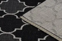 TEPPICH SISAL FLOORLUX 20607 Marokkanisches Spalier, Trellis schwarz / silber