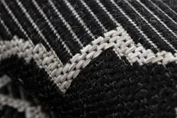 TEPPICH SISAL FLOORLUX 20607 Marokkanisches Spalier, Trellis schwarz / silber
