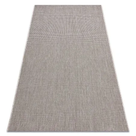 TEPPICH SISAL FLOORLUX 20580 eben, glatt, einfarbig - silber / schwarz