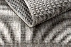 TEPPICH SISAL FLOORLUX 20580 eben, glatt, einfarbig - silber / schwarz
