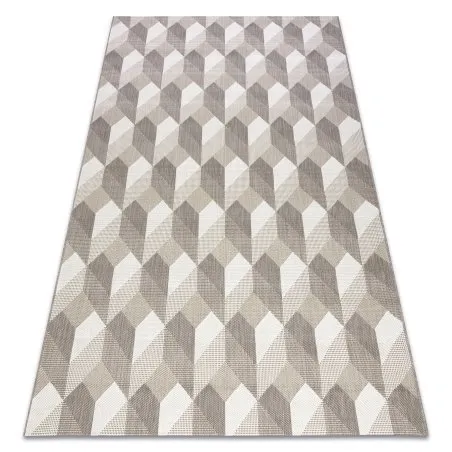 Teppich FLAT 48624/686 SISAL - 3D-Würfel