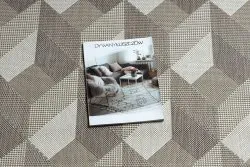 Teppich FLAT 48624/686 SISAL - 3D-Würfel