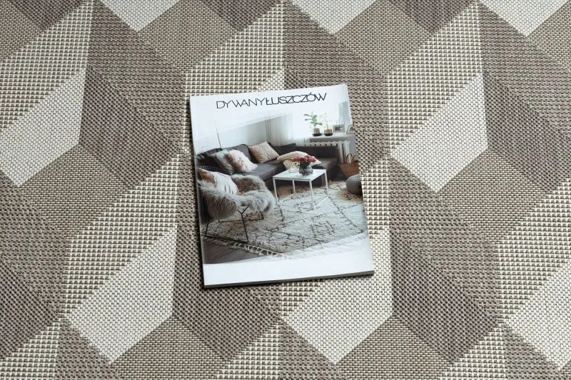 Teppich FLAT 48624/686 SISAL - 3D-Würfel
