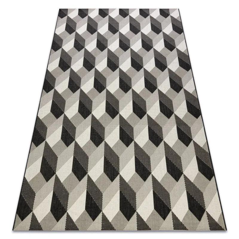 Teppich FLAT 48624/690 SISAL - 3D-Würfel