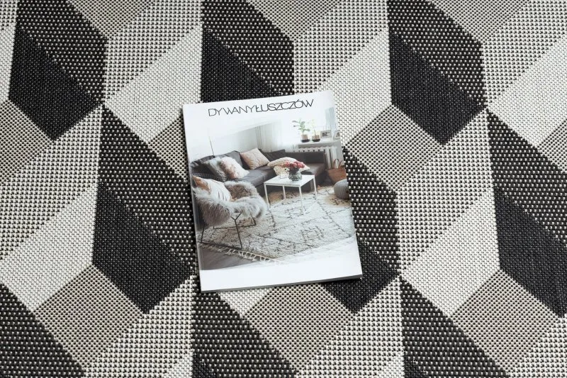 Teppich FLAT 48624/690 SISAL - 3D-Würfel