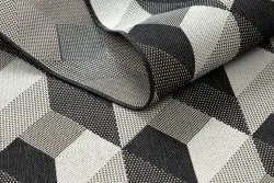 Teppich FLAT 48624/690 SISAL - 3D-Würfel