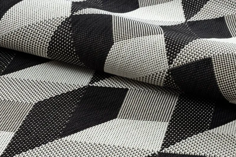 Teppich FLAT 48624/690 SISAL - 3D-Würfel