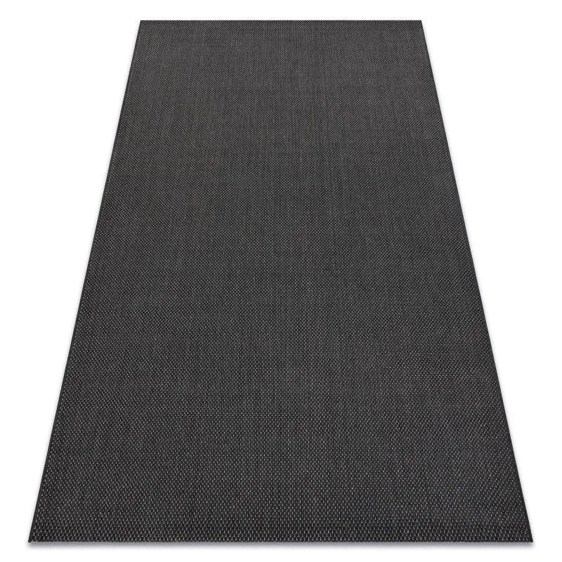 Teppich FLAT 48663/090 SISAL - schwarz GLATT