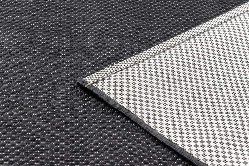 Teppich FLAT 48663/090 SISAL - schwarz GLATT