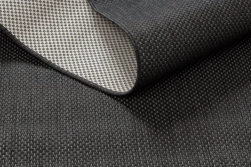 Teppich FLAT 48663/090 SISAL - schwarz GLATT