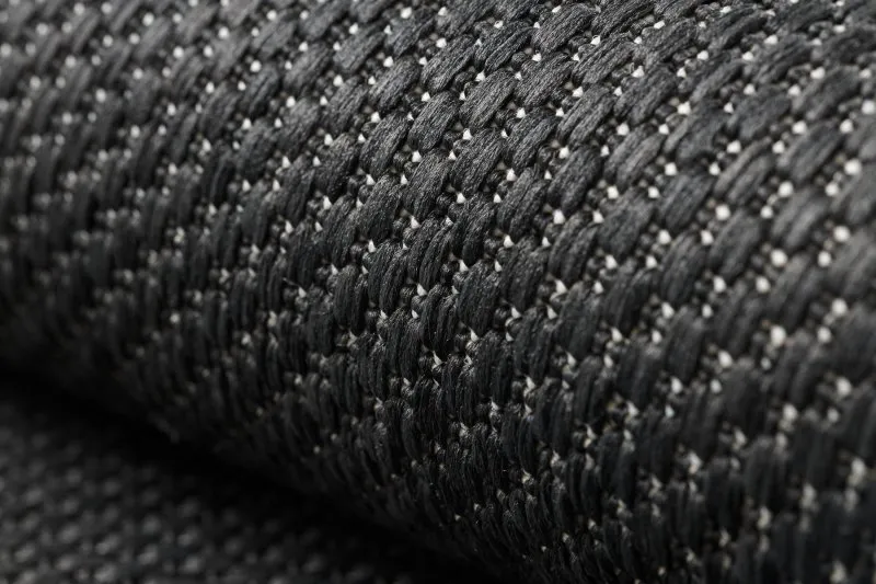 Teppich FLAT 48663/090 SISAL - schwarz GLATT