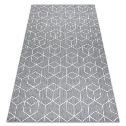 Teppich FLAT 48655/637 SISAL - 3D-Würfel