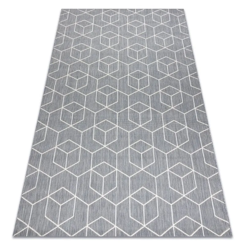 Teppich FLAT 48655/637 SISAL - 3D-Würfel