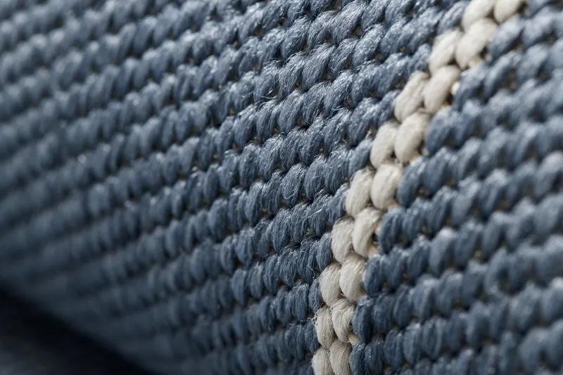 Teppich FLAT 48721/591 SISAL - 3D-Würfel blau
