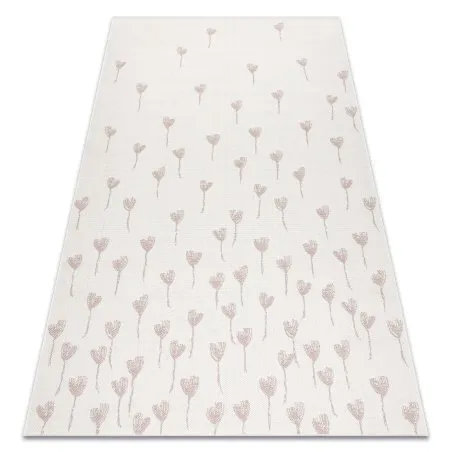 Teppich FLAT 48779/526 Blumen - creme rosa