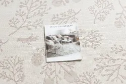 Teppich FLAT 48774/526 Laub Vögel - creme rosa