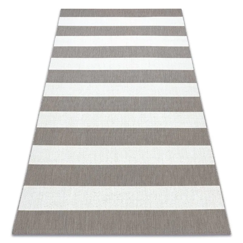 Teppich FLAT SISAL 48644686 Streifen weiß beige