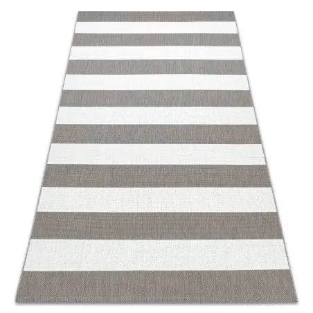 Teppich FLAT SISAL 48644686 Streifen weiß beige
