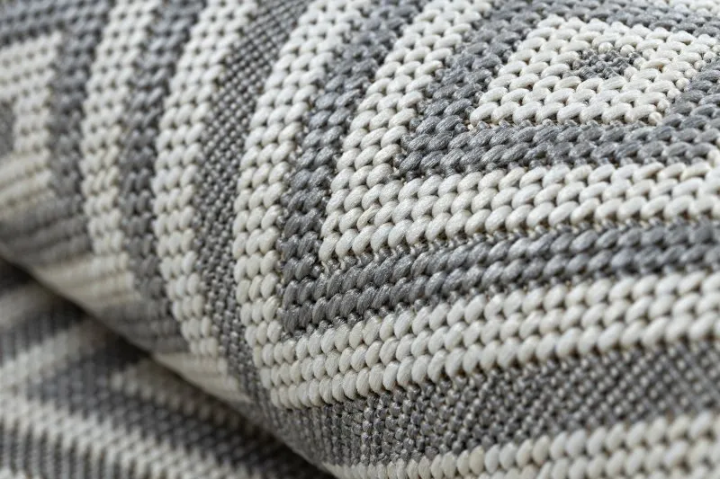 Teppich FLAT SISAL 48607637 Quadrate Diamanten grau / creme