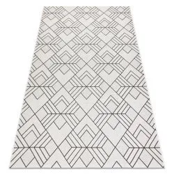 Teppich FLAT SISAL 48731960 Quadrate Diamanten, geometrisch creme / grau