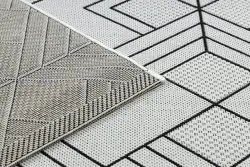 Teppich FLAT SISAL 48731960 Quadrate Diamanten, geometrisch creme / grau