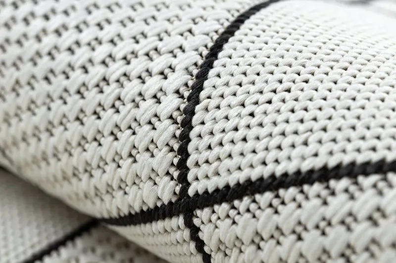 Teppich FLAT SISAL 48731960 Quadrate Diamanten, geometrisch creme / grau