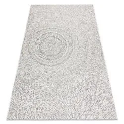 Teppich FLAT SISAL 48832367 Kreise, Punkte creme / grau