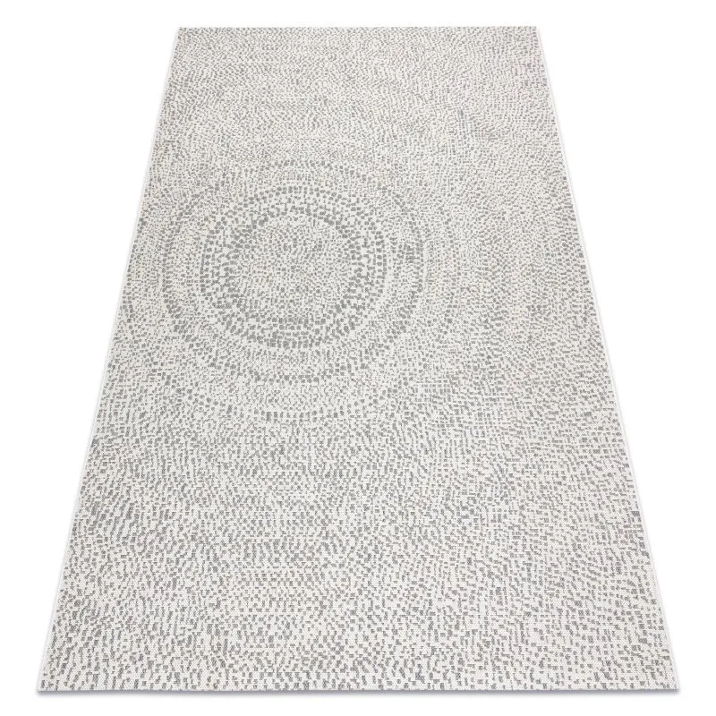 Teppich FLAT SISAL 48832367 Kreise, Punkte creme / grau
