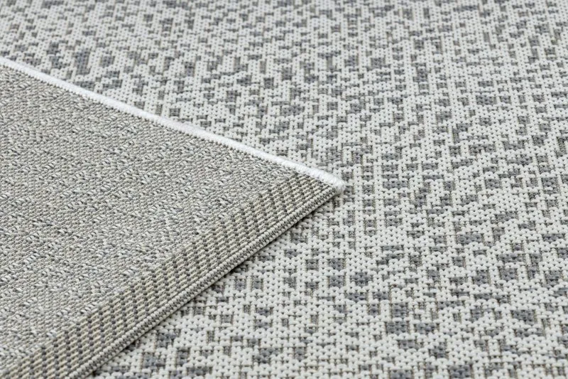 Teppich FLAT SISAL 48832367 Kreise, Punkte creme / grau