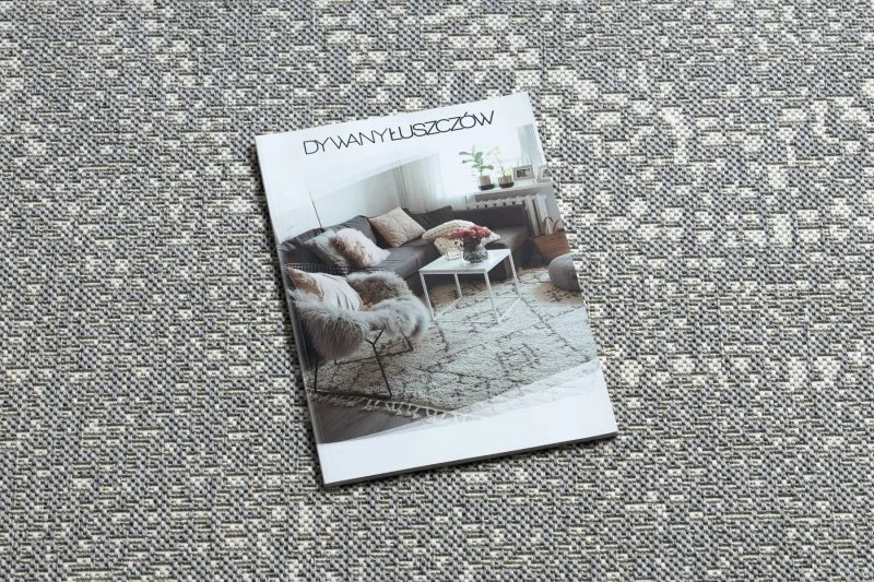 Teppich FLAT SISAL 48832637 Kreise, Punkte grau / creme