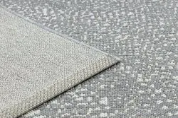 Teppich FLAT SISAL 48832637 Kreise, Punkte grau / creme