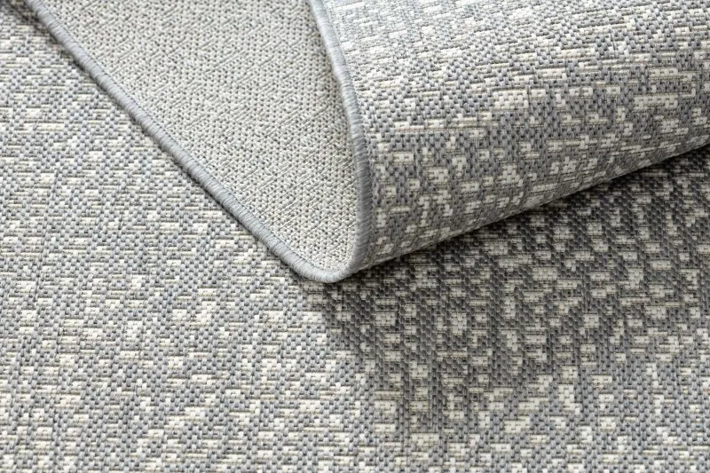 Teppich FLAT SISAL 48832637 Kreise, Punkte grau / creme