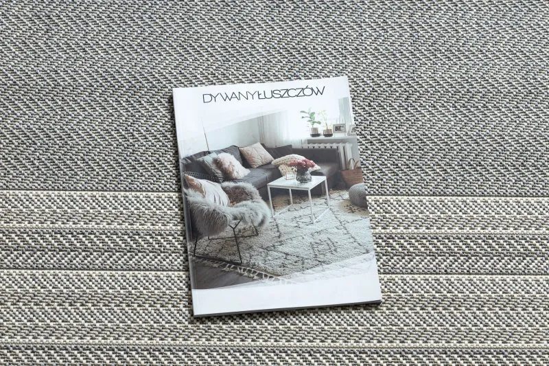 Teppich FLAT SISAL 48829637 Fischgrätenmuster grau
