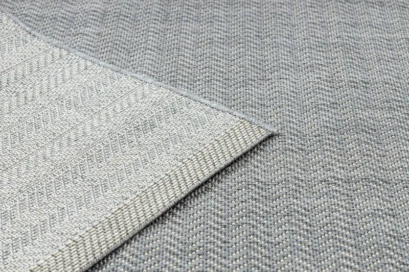 Teppich FLAT SISAL 48829637 Fischgrätenmuster grau