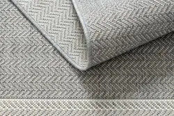 Teppich FLAT SISAL 48829637 Fischgrätenmuster grau