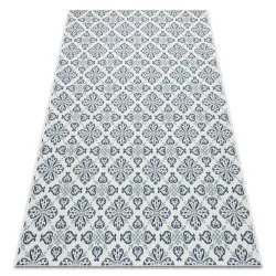 Teppich COLOR SISAL Blumen Weiß